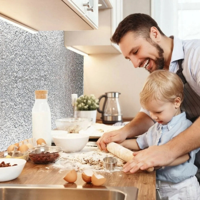 Salpicadero De Cocina Adhesivo Papel De Aluminio