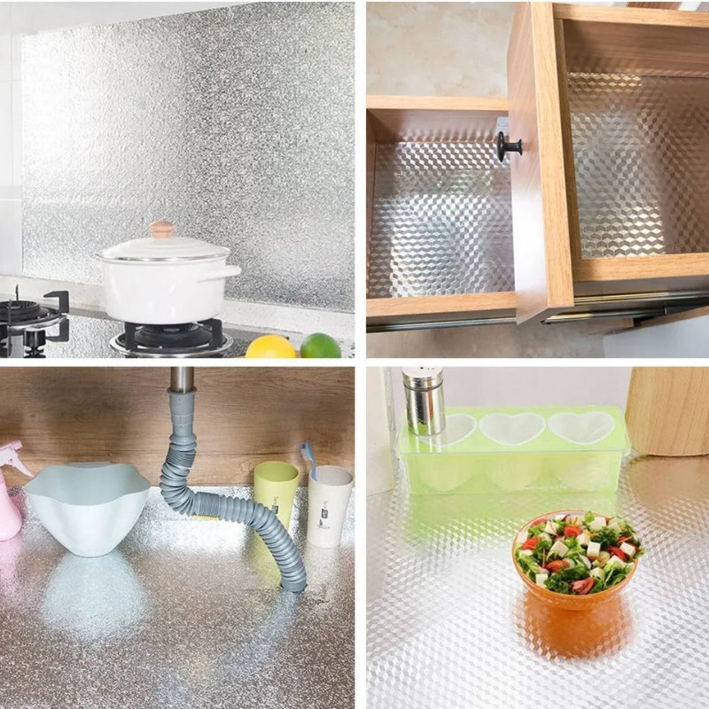 Salpicadero De Cocina Adhesivo Papel De Aluminio